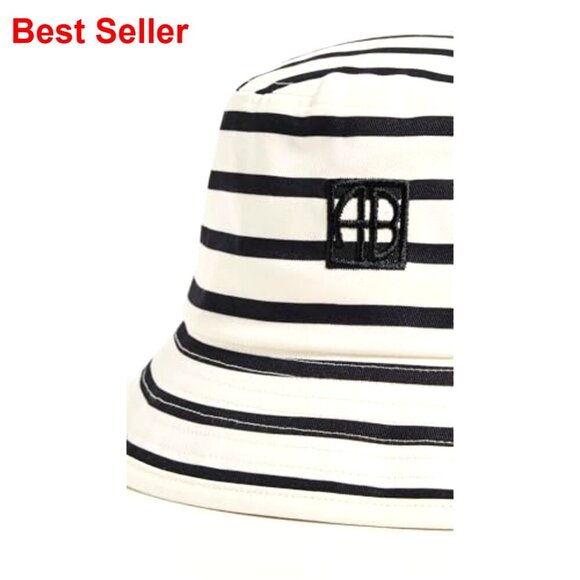 Canvas Bucket Hat with Embroidered Logo, SPF 15 Sun Protection